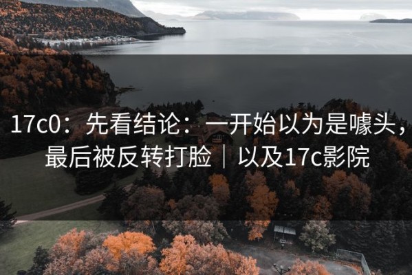 17c0：先看结论：一开始以为是噱头，最后被反转打脸｜以及17c影院