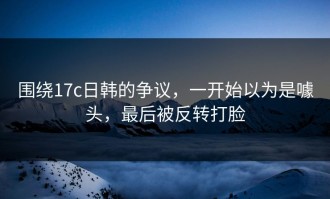 围绕17c日韩的争议，一开始以为是噱头，最后被反转打脸