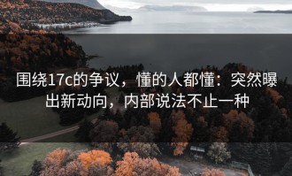 围绕17c的争议，懂的人都懂：突然曝出新动向，内部说法不止一种