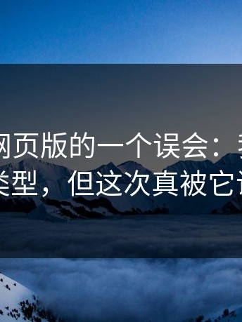关于91网页版的一个误会：我不太爱这种类型，但这次真被它说服了