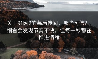 关于91网2的幕后传闻，哪些可信？：细看会发现节奏不快，但每一秒都在推进情绪