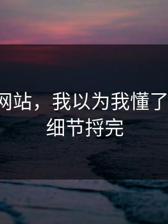关于17c网站，我以为我懂了，直到把细节捋完