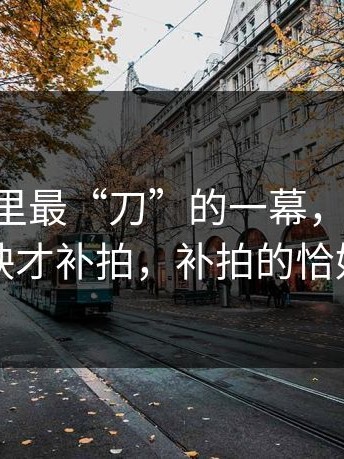 91在线里最“刀”的一幕，其实是：临近上映才补拍，补拍的恰好是核心