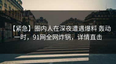 【紧急】圈内人在深夜遭遇爆料 轰动一时，91网全网炸锅，详情直击