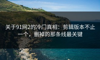 关于91网2的冷门真相：剪辑版本不止一个，删掉的那条线最关键