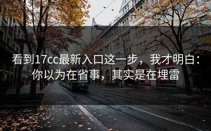 看到17cc最新入口这一步，我才明白：你以为在省事，其实是在埋雷