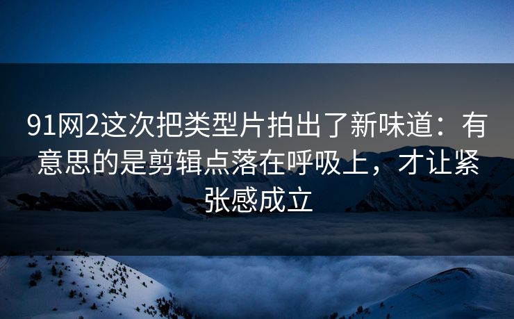 91网2这次把类型片拍出了新味道：有意思的是剪辑点落在呼吸上，才让紧张感成立