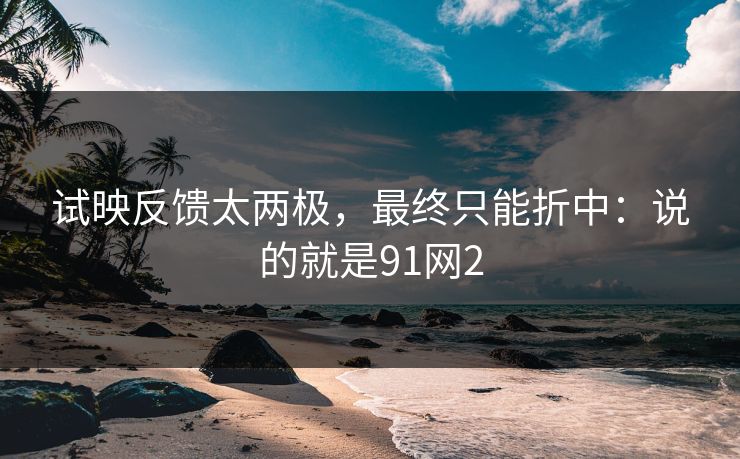 试映反馈太两极,最终只能折中:说的就是91网2 试映反馈太两极,最终只能折中:说的就是91网2